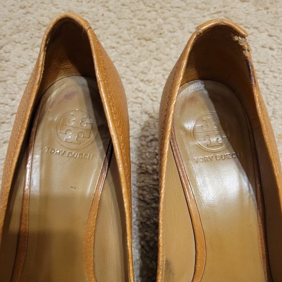 Tory Burch Leather Wedge Heels (FAIR CONDITION!) - Picture 7 of 12